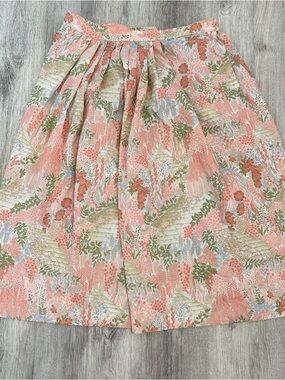 VTG 50s 60s Adelaar Floral A Line Skirt Womens S/M  Pink 27” Retro Boho cottage